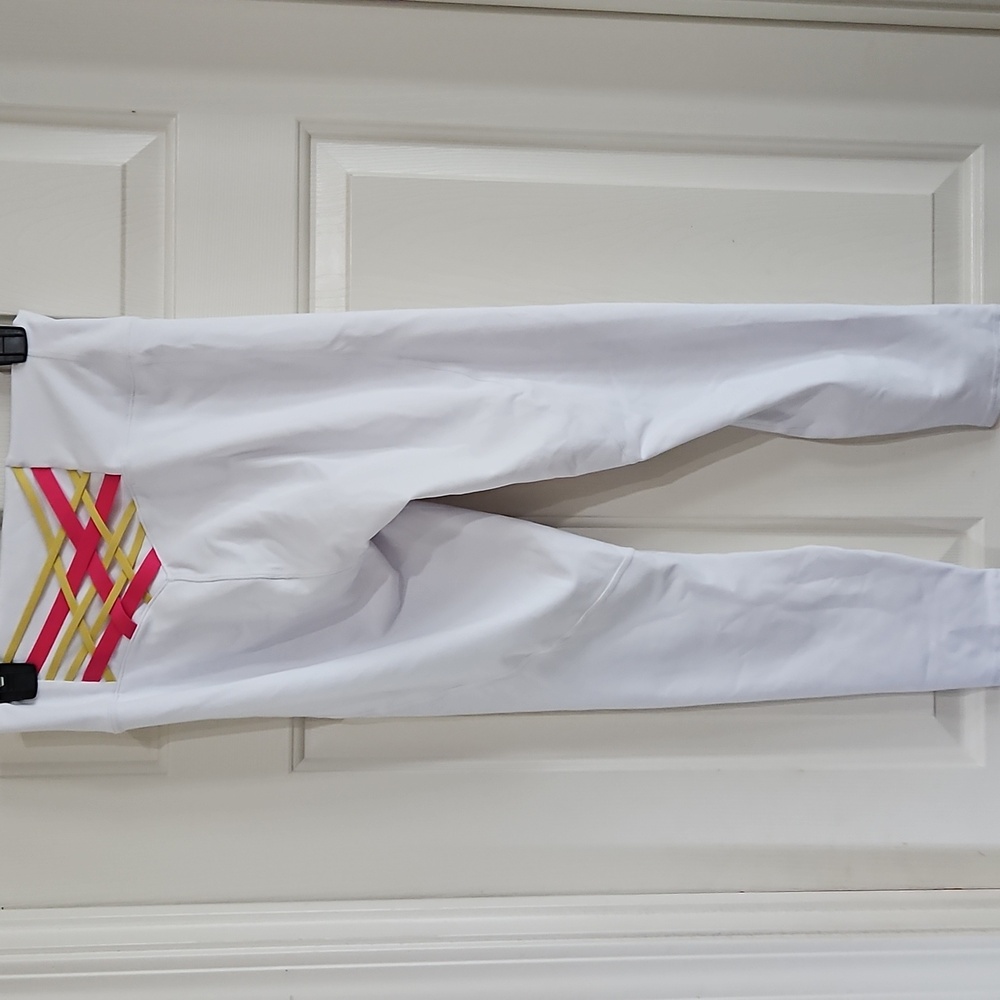 Fabletics Boost Powerhold White UPF Protection Leggings - Picture 6 of 7